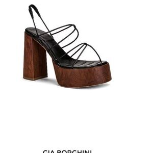 Gia Borghini x RHW Women's Black Rosie 28 Strappy Sandal Shoe Sz US 7/EU 37